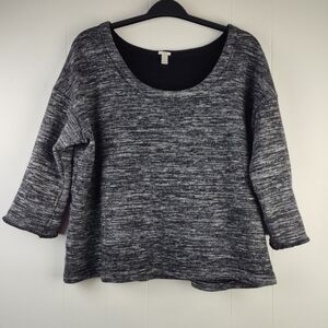 J. Crew Jaspe Tunic Sweater Size XL Cropped 3/4 Sleeves